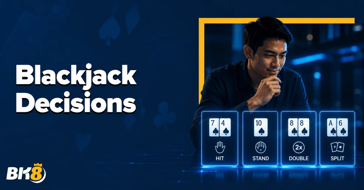 BK8 Blackjack Philippines: Hit, Stand, Double Down, and Split Explained featured image