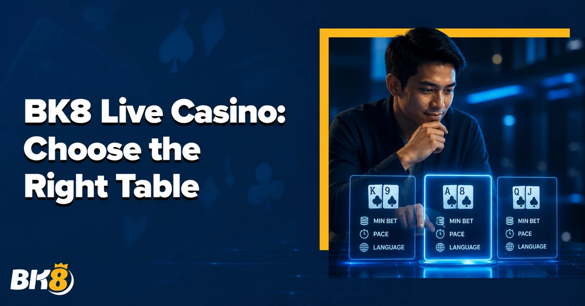 BK8 Live Casino: How to Choose a Table by Minimum Bet, Speed, and Language