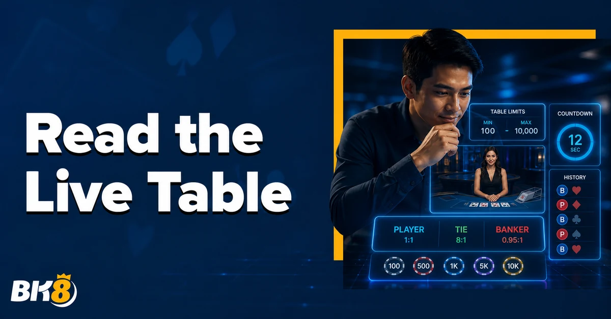BK8 Live Dealer Philippines: How to Read a Live Casino Table Before You Bet featured image
