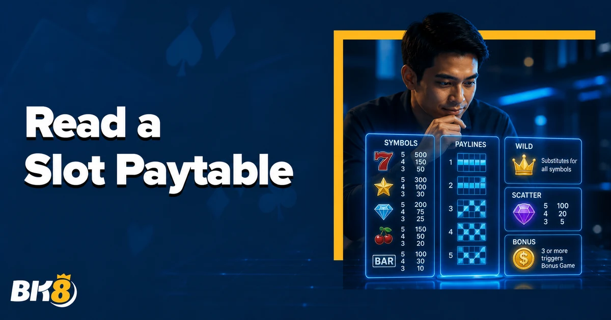 BK8 Slots Philippines: How to Read a Slot Paytable Before You Spin featured image
